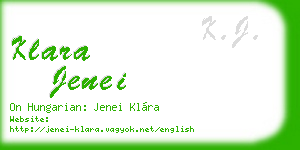 klara jenei business card