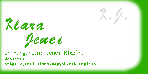 klara jenei business card